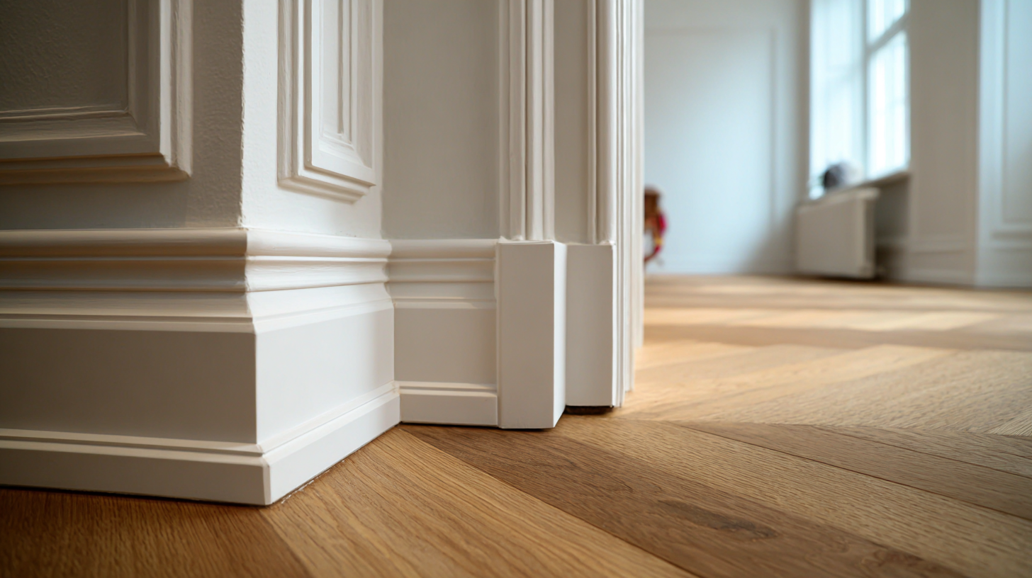 Perfecte aansluiting van plinten en randen voor een nette en afgewerkte look.